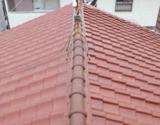 工事前の和瓦葺き大屋根の状態