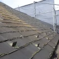 屋根工事前スレート屋根
