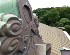 工事前の銅板鬼