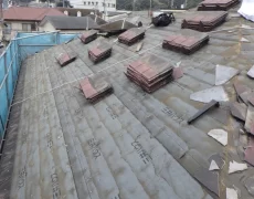 屋根材撤去